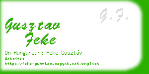 gusztav feke business card