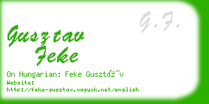 gusztav feke business card